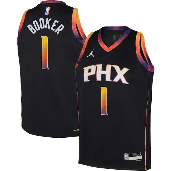 Devin Booker PHX Swingman Jersey - authentic NBA - Black game-day