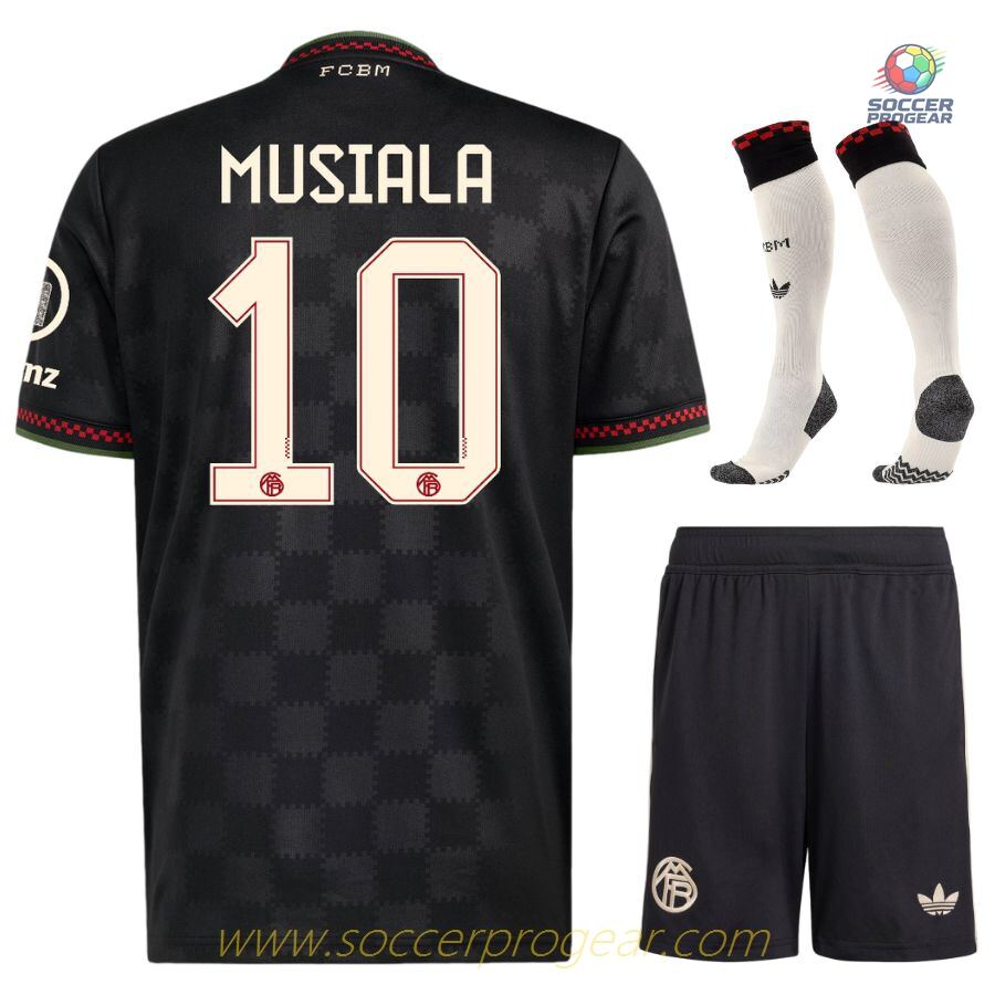 Bayern Munich Third Youth'sren's Soccer Uniform Soccer Jersey 2025-26 Edition Musiala