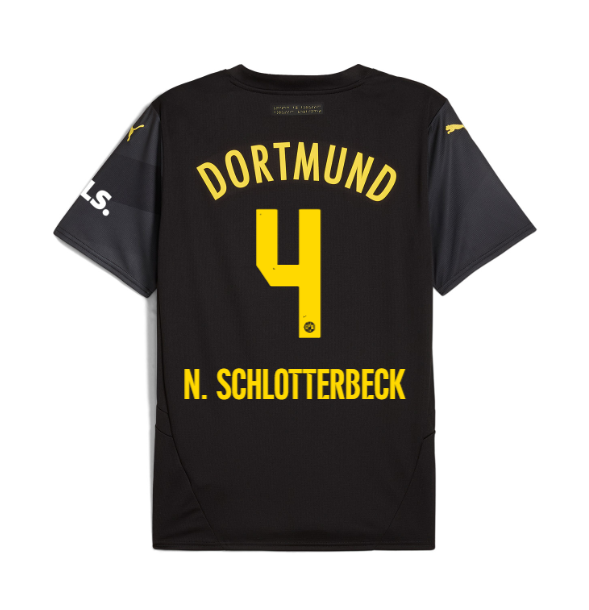 Away Jersey of Borussia Dortmund for N. Schlotterbeck, Number 4, Season 24-25