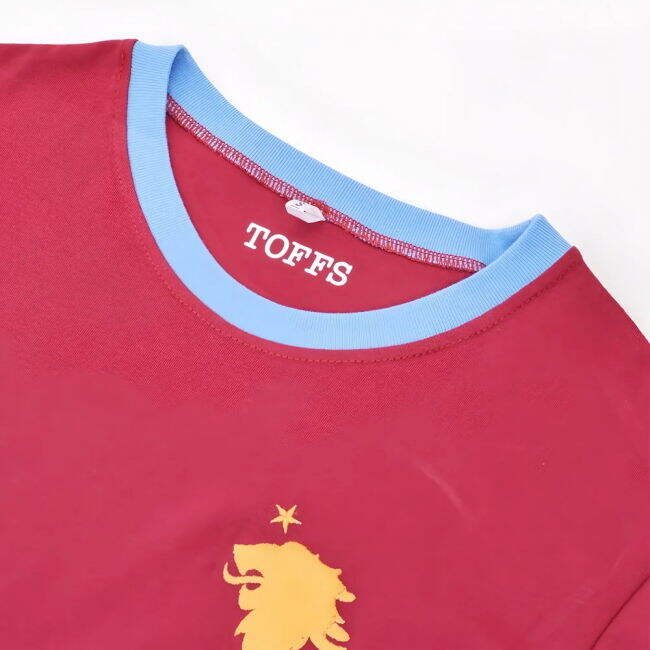 Aston Villa 12th Man - Maroon/Sky Ringer official style T-Shirt (Un...