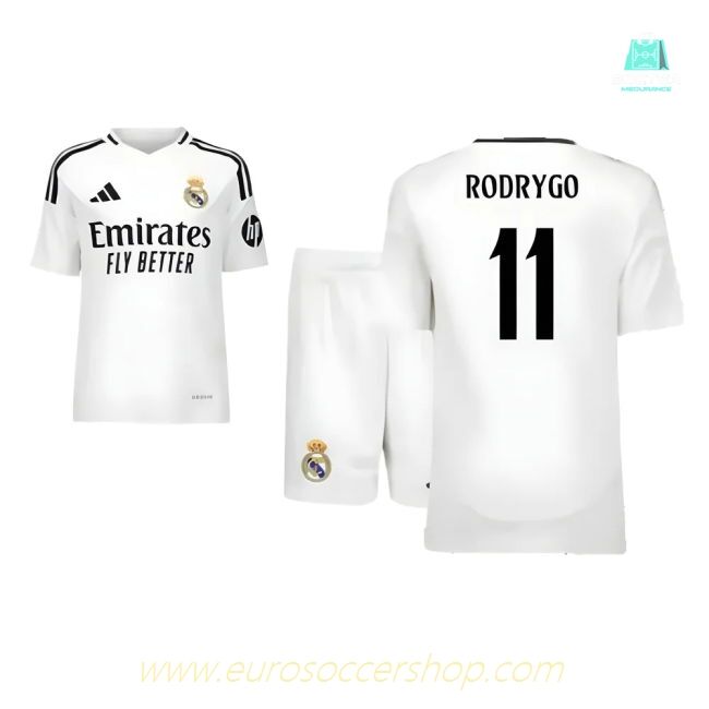 2024-2025 Real Madrid Home Youth Kit (Rodrygo 11)