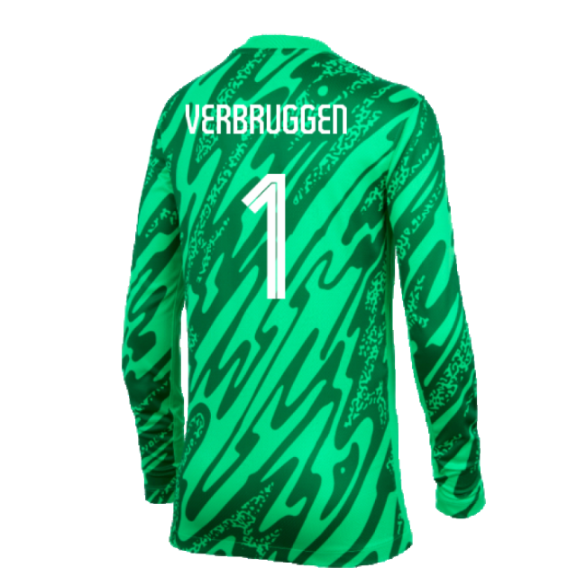 Kids Official 2024-2025 Netherlands UEFA Home Strip (Verbruggen 1)