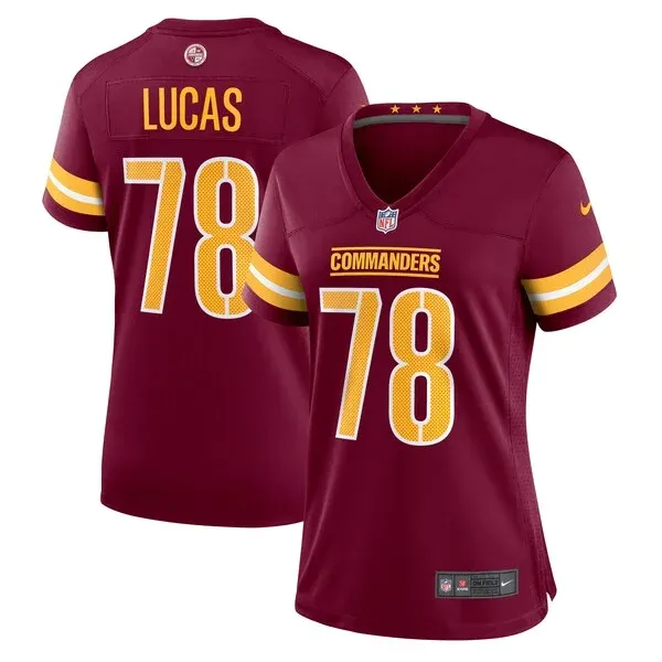 None Cornelius Lucas Game Jersey - Burgundy | NFL Player Jersey
