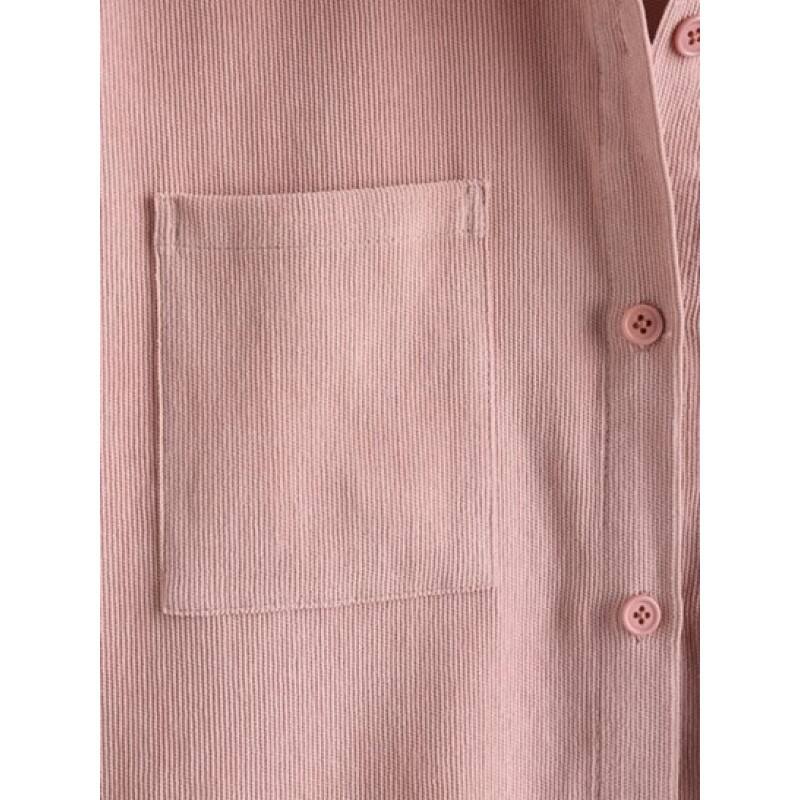 Corduroy Pocket Short Sleeve Shirt VN7377