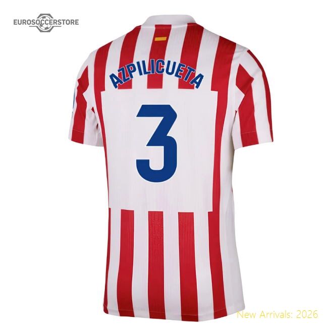 Top-Quality 2025-2026 Atletico Madrid Home Authentic Shirt (Azpilicueta