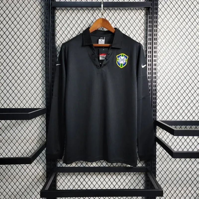 2004 Long Sleeve Brazil Special Edition Black Soccer retro kit
