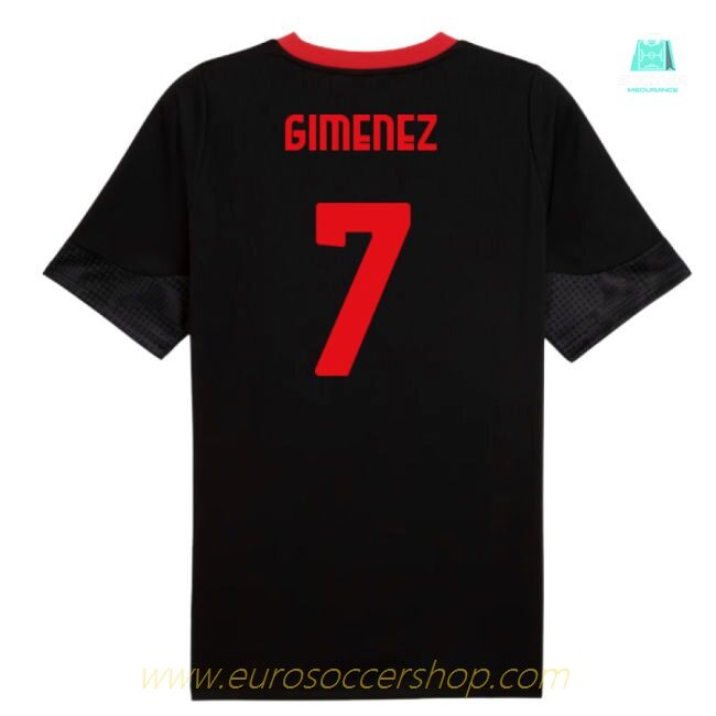 2025-2026 AC Milan Training Jersey (Black) (Gimenez 7)