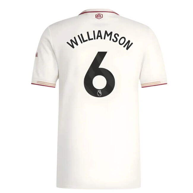 classic 2025-2026 Arsenal Authentic Third Shirt (Williamson 6)
