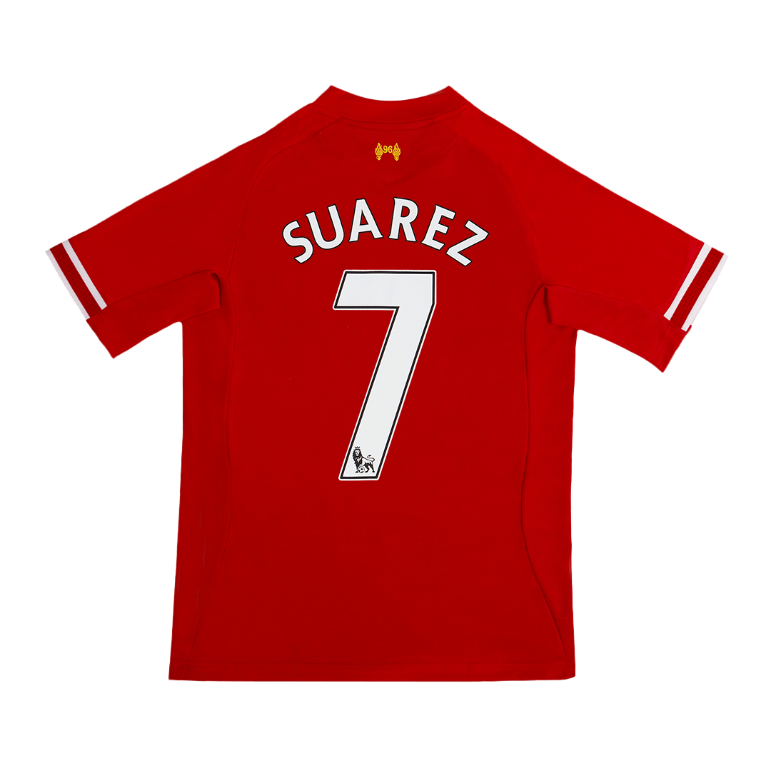 Retro SUAREZ #7 2013/14 Liverpool Home  Soccer Jersey Authentic Kit