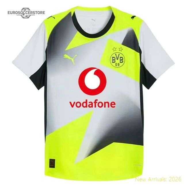 Trending 2025-2026 Borussia Dortmund Authentic Away Shirt (Your Name)