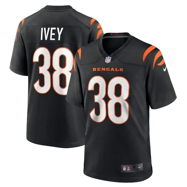 None Ivey Cincinnati Game Jersey - Black | NFL Player Jersey