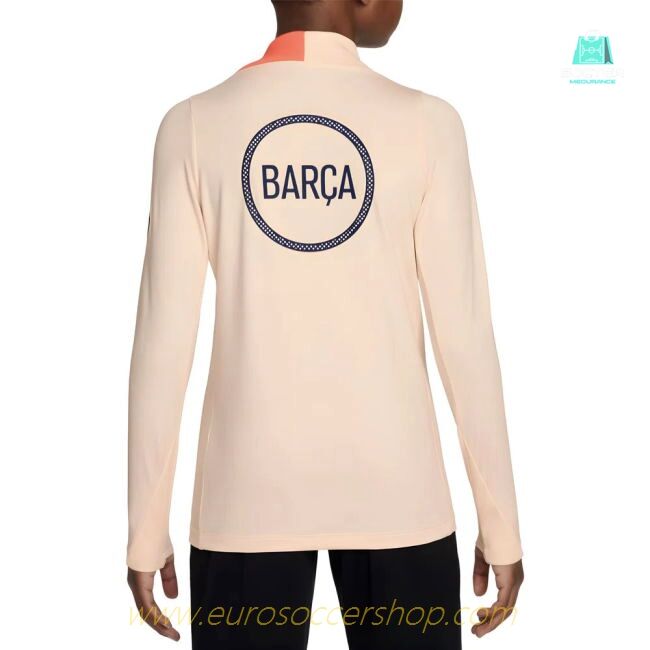 2025-2026 Barcelona Strike Dri-Fit Drill Top (Orange) - Kids
