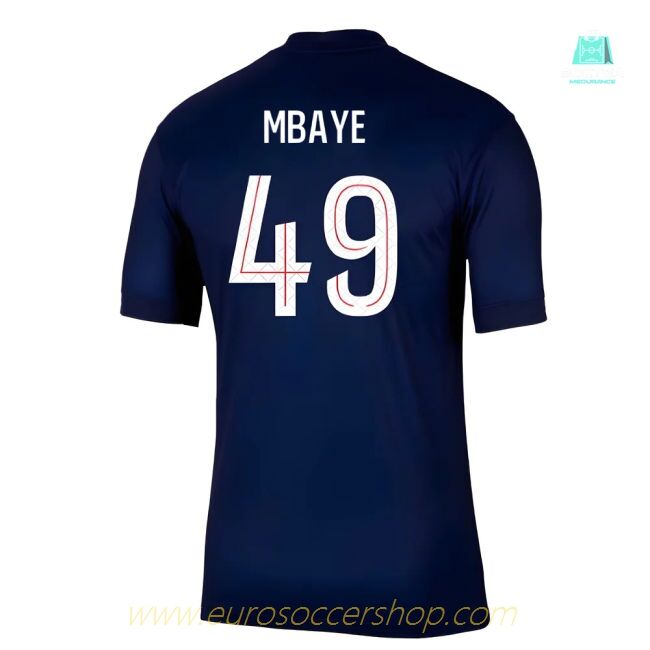 2025-2026 PSG Paris Saint Germain Home Shirt (Mbaye 49)