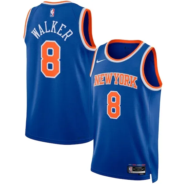 Kemba Walker NYK Swingman Jersey - vintage Basketball - Blue