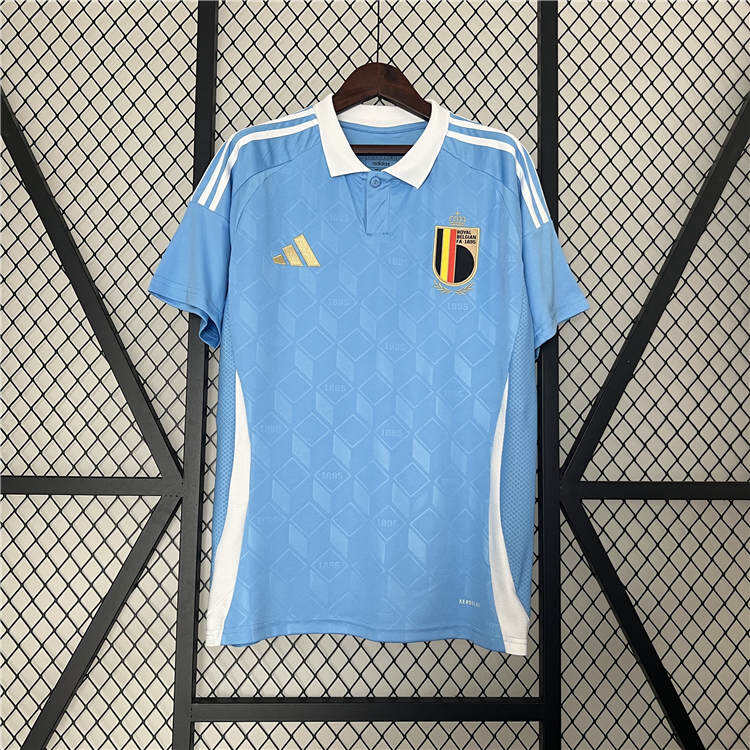 UEFA Euro 2024 Belgium Away Blue Football Shirt Soccer Jersey -