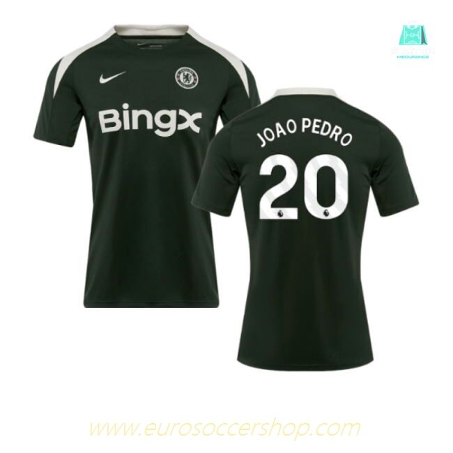2025-2026 Chelsea Dri-Fit Strike Training Shirt (Green) (Joao Pedro 20)