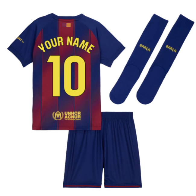 2025-2026 Barcelona Home Mini Kit (Your Name)