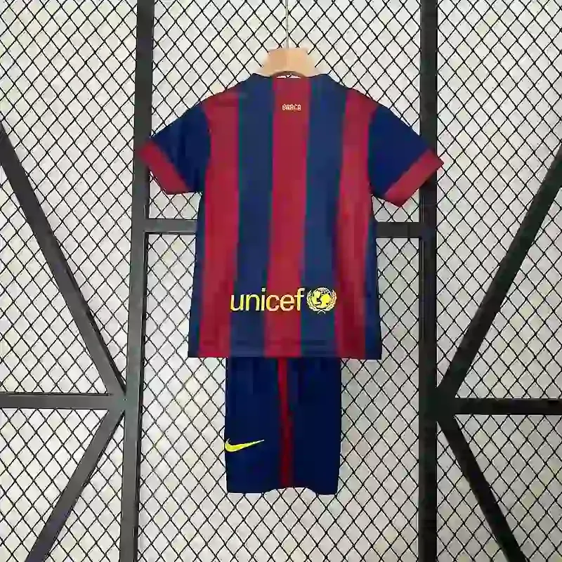 2014-2015 Kids Barcelona Jersey retro kit