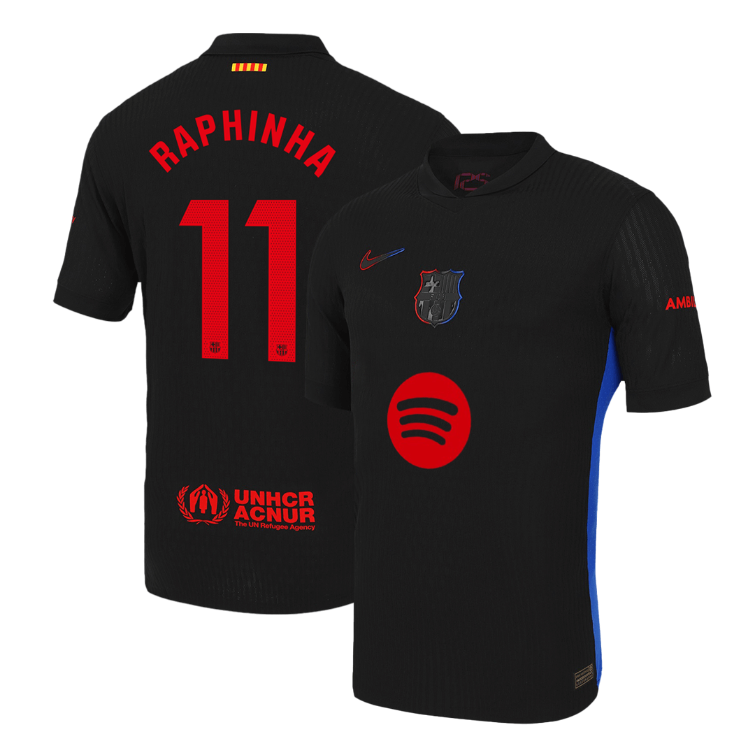 Player Version RAPHINHA #11 Barcelona Away Soccer Jersey 2024/25 - Spo