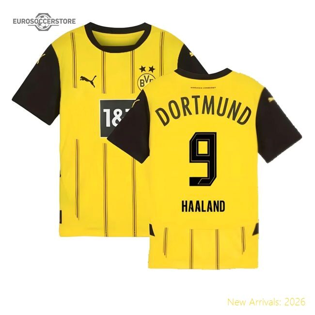 2024-2025 Borussia Dortmund Home Shirt (kids) (haaland 9)
