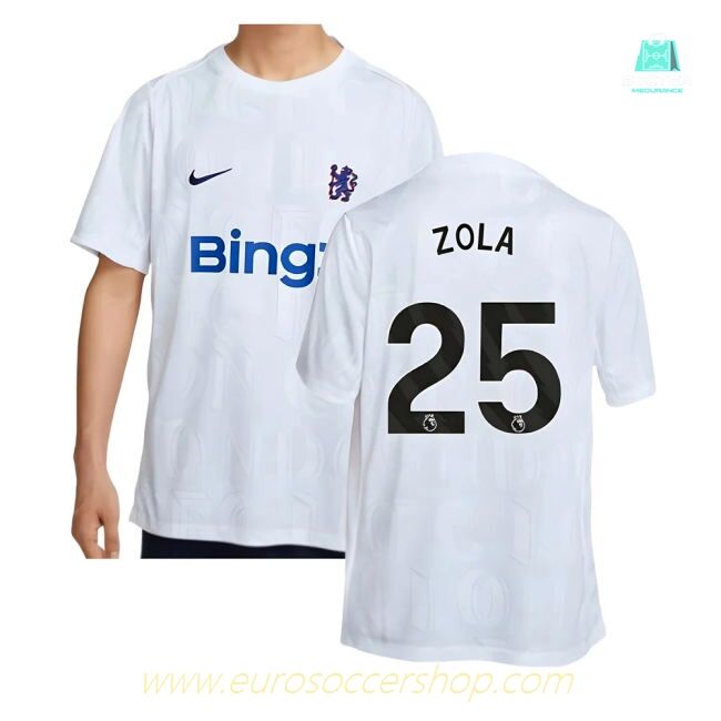2025-2026 Chelsea Academy Pro Pre-Match Football Top (White) (Zola 25)