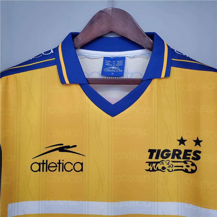 99-00 Tigres UANL Yellow Retro Soccer Jersey Football Shirt -