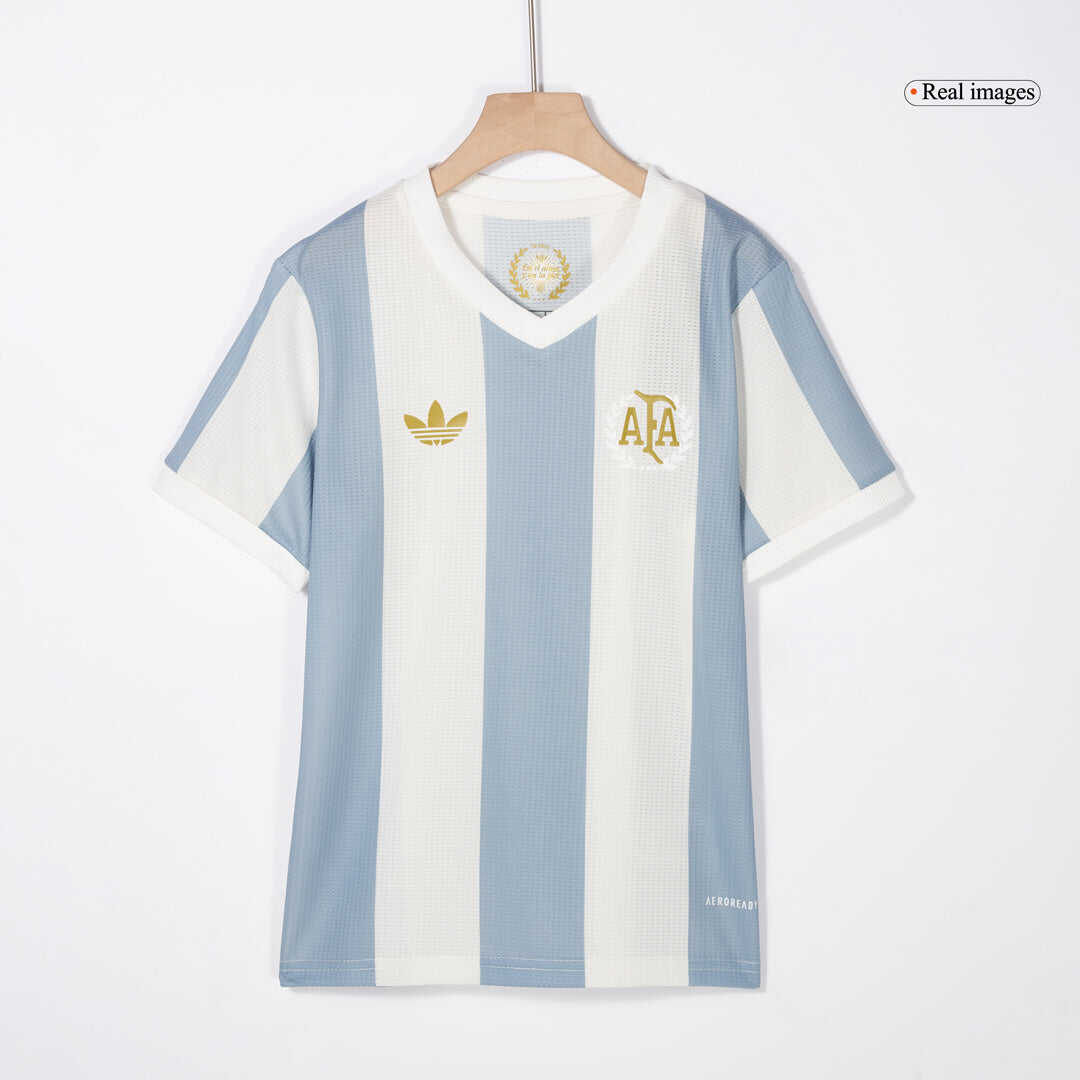 Kid's Argentina Soccer Jersey Kit(Jersey+Shorts) 2024 - 50th Anniversa