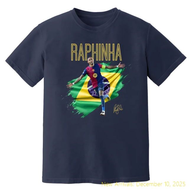 Barca Raphinha Barcelona Celebration T-Durable Shirt (Navy) - Best