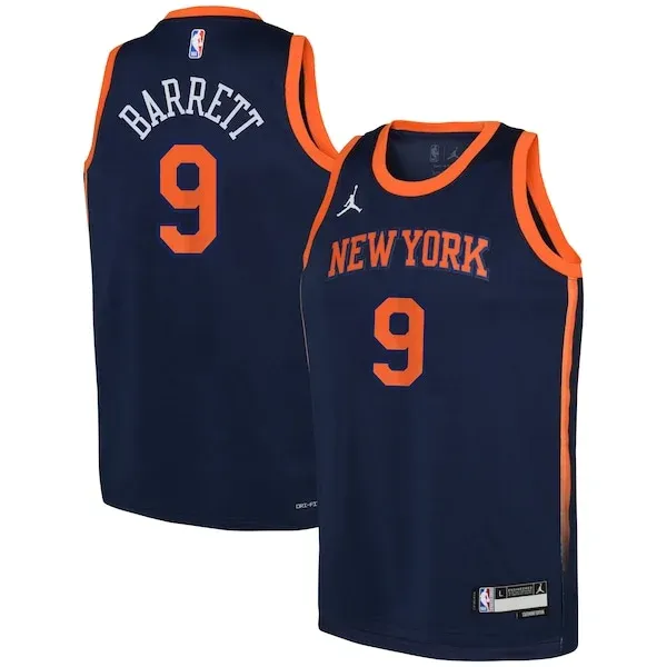 RJ Barrett NYK Official Team Jersey - Navy - Official NBA Merchandise