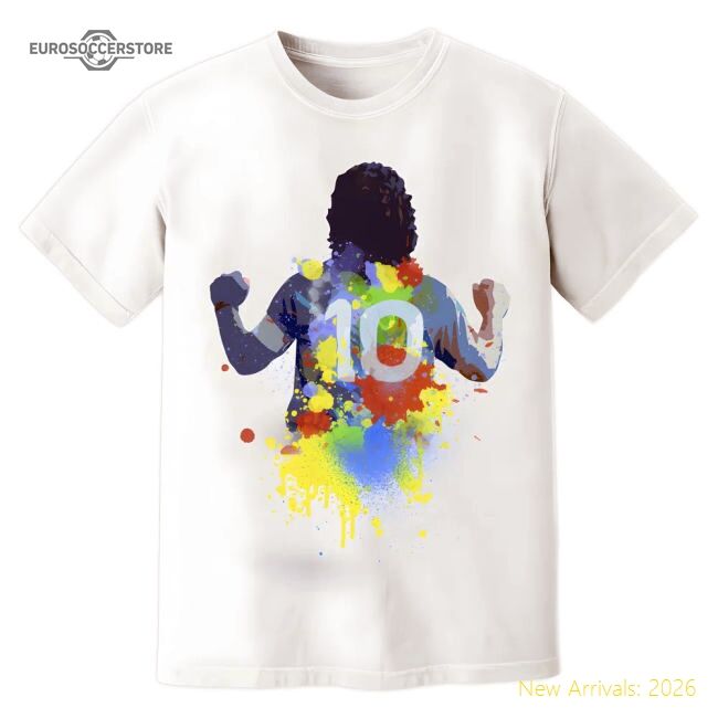 Diego Maradona Partenopei Art Casual Tee (white) - Supporter Edition