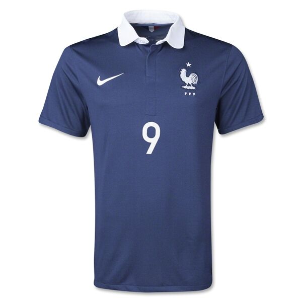 2014 France GIROUD9 Home Navy soccer Jersey Shirt - Official Replica
