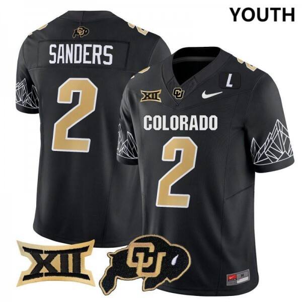 High Performance Youth #2 Shedeur Sanders Youth Black Model