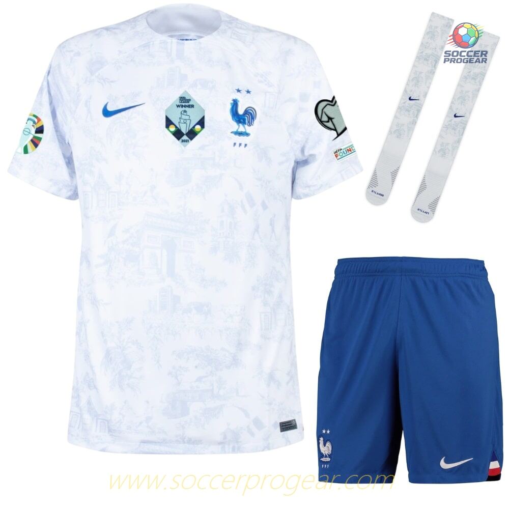 CHILDREN'S JERSEY FRANCE Premium AWAY EURO 2024 QUALIFICATIONS