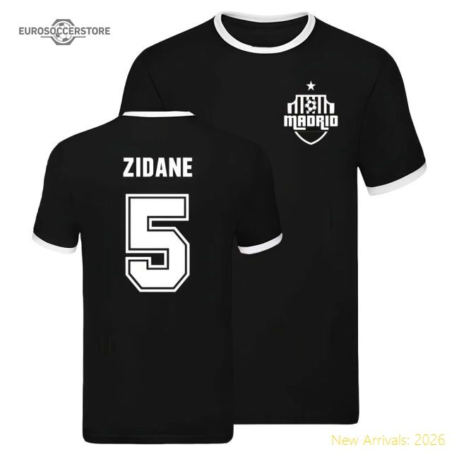 Real Madrid Ringer T-shirt (zinedine Zidane 5) - Concept Creation