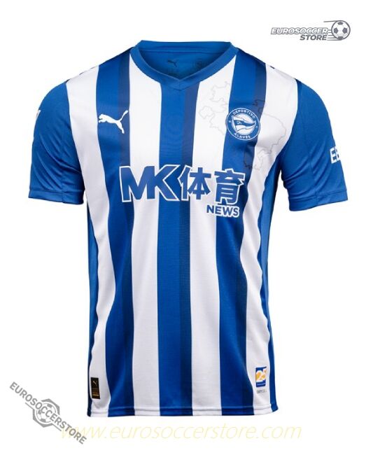 Deportivo Alavés' 25-26 Home Jersey featuring GUEVARA with the number 6