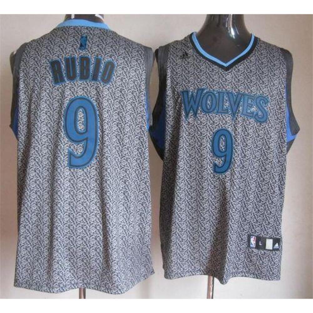 Authentic Men's Timberwolves #9 Ricky None Basketball Jersey