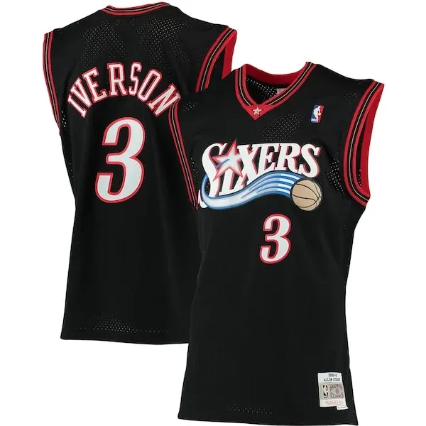 Allen Iverson PHI Authentic Basketball Jersey - Red - Licensed Product