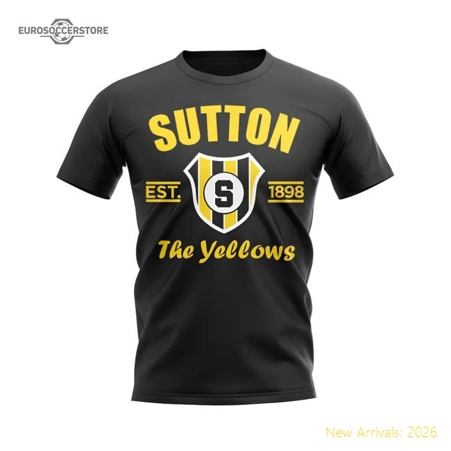 Exceptional Sutton Established Football T-shirt (black)