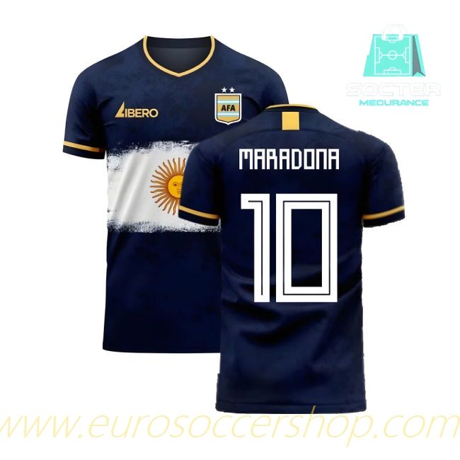 2025-2026 Season Albiceleste Away Kit Libero (MARADONA 10)