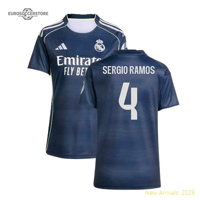 2025-2026 Real Madrid Authentic Road Jersey (womens) (sergio Ramos 4)