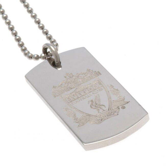 Liverpool FC Engraved Dog Tag & Chain CR - fan gear