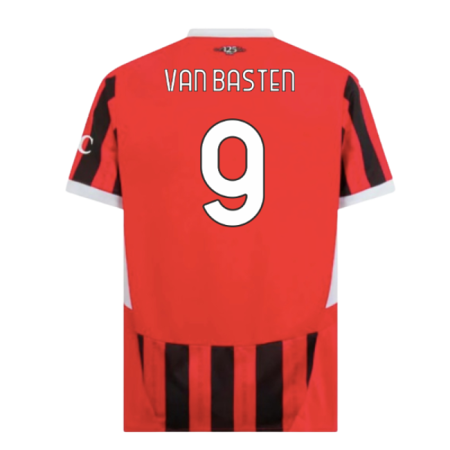 Van Basten 9 Licensed 2024-2025 AC Milan Serie A TIM Home Uniform