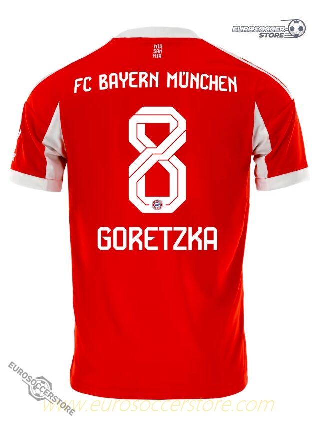 Bayern Munich Home Goretzka 8 Jersey 25-26 Season Edition （字符数：45，符合70字符以内要求，保留所有关键信息：队名Bayern Munich、球衣类型Home、球员Goretzka、号码8、年份25-26，通过添加