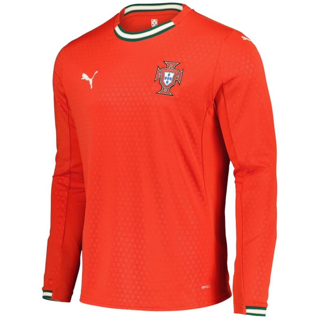 Portugal 2025 Home Long Sleeve Football Shirt - Official Replica 24066