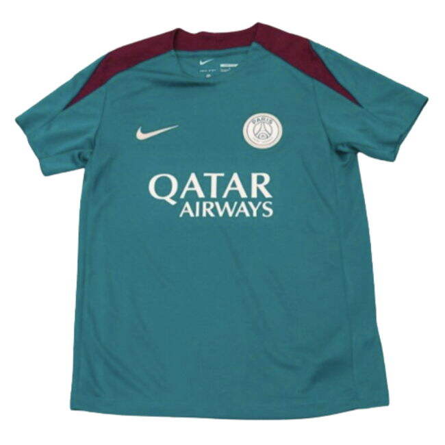 2024-2025 PSG Strike Dri-Fit Training Shirt (Teal) - Kids (Ronaldinho 10)