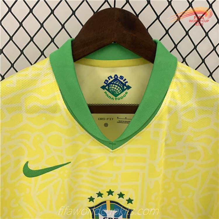 year 2024 Brazil Traditional Soccer Jersey