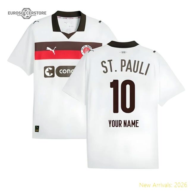 Top-grade 2025-2026 St Pauli Away Shirt (your Name) - Fan Collection