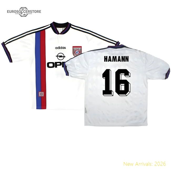 Top-grade Bayern Munich 1996-98 Road Jersey ((very Good) S) (hamann