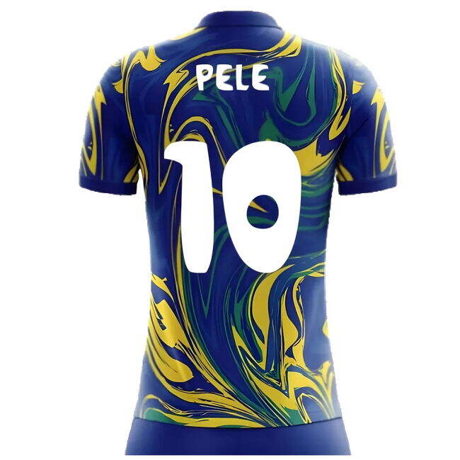 Replica 2025-2026 Brazil Away Concept Shirt (Pele 10) - Kids