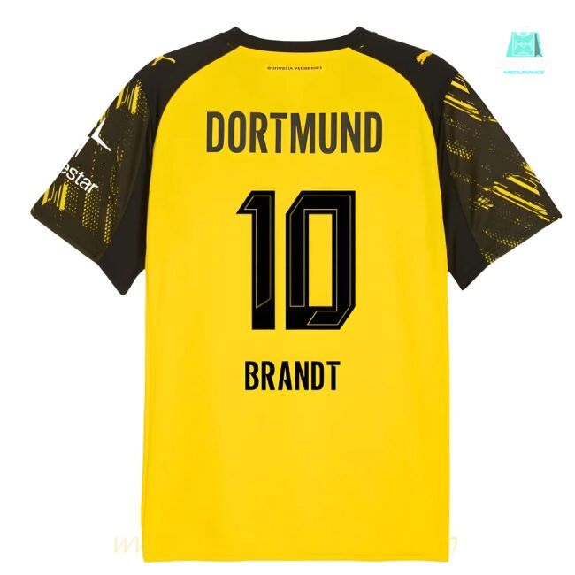 2025-2026 Borussia Dortmund Warm Up Jersey (Yellow) (Brandt 10)